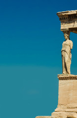 Fototapete - parthenon in Athens greece ancient monuments caryatids