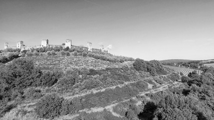 Wall Mural - Aerial view of Monteriggioni, Italy