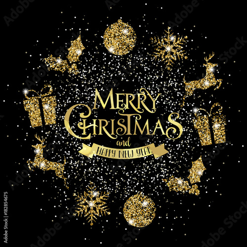 Immagini Glitterate Di Natale.Ghirlanda Di Natale Glitter Oro Buy This Stock Vector And Explore Similar Vectors At Adobe Stock Adobe Stock