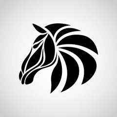 Wall Mural - Horse Logo vector icon illustration