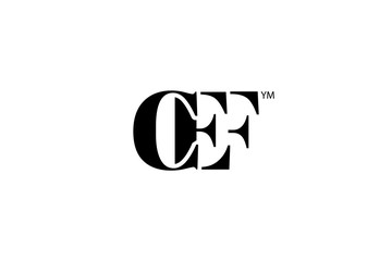 Wall Mural - CEF Logo Branding Letter. Vector graphic design. Useful as app icon, alphabet combination, clip-art, and etc.