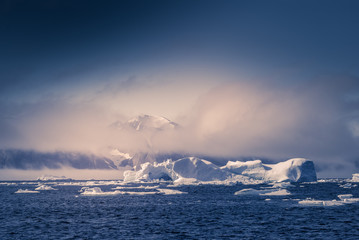 Greenland, arctic, north pole : amazing iceberg on the sea, we can still see this before complete climate change