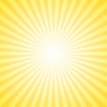 Yellow Abstract Sun Burst Background - Gradient Sunlight Vector Graphic Design From Radial Stripes