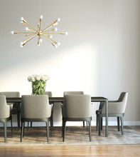 Modern Chic Luxury Dining Room Detail