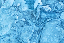 Texture Of Glacier Ice In Close-up Detail