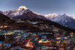 Namche Bazaar aerial view, Everest trek, Himalaya, Nepal.