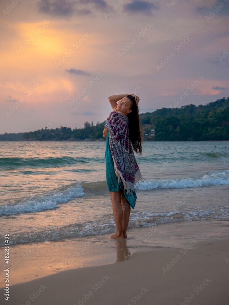 beach maxi dress for women Ruffle Maxi Dress, Long Flowy Beach Cotton Dress, Beach Bride