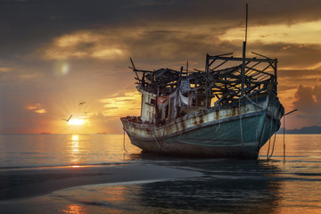 Wreck on the beach