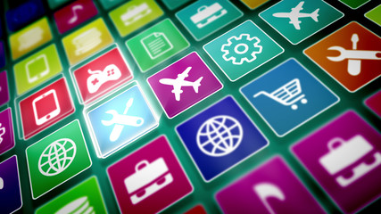 Colorful Mobile Application Icons