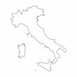 © sirintra - Italy map outline graphic freehand drawing on white background. Vector illustration