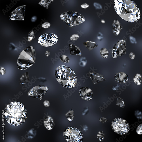 Dekoracja na wymiar  diamentowy-deszcz
