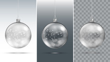 Transparent Christmas Ball With Snow Inside
