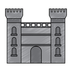 Sticker - catalonia castle monument famous historic vector illustration