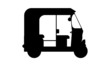 Auto-Rickshaw Icon Isolated. Tuk Tuk Illustration.