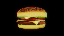 Drawn Marker Pixel Burger Glitch Cartoon Handmade Animation Seamless Loop Lcd Screen Background ... New Quality Universal Vintage Stop Motion Dynamic Animated Colorful Joyful Cool Video Footage