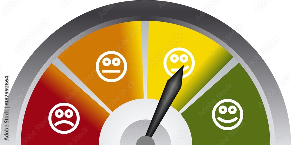 Smile meter with different emotions Stock Vector | Adobe Stock