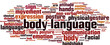 Body language word cloud