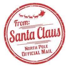 From Santa Claus Grunge Rubber Stamp