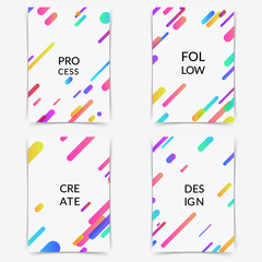 Wall Mural - Bright minimalistic fashion lines folder cover collection