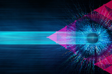 Wall Mural - abstract eye background