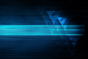 Wall Mural - blue techno lines background