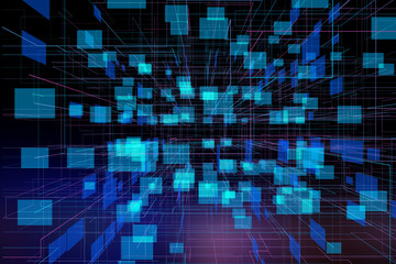 Wall Mural - warp grid background