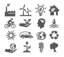 Ecology And Recycling Icons