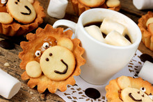 Treats On A Children's Holiday, Homemade Cake Shaped Monkey, Creative Biscuit
