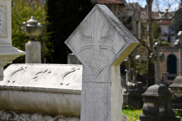 Wall Mural - English Cemetery in Florence wonderful statues