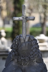 Wall Mural - English Cemetery in Florence wonderful statues