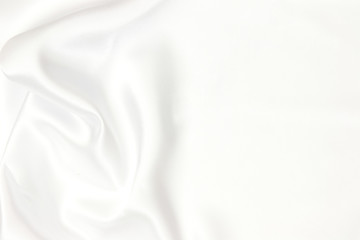 White fabric texture background. Smooth elegant white silk can use as wedding background.
