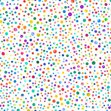 Watercolor Confetti Seamless Pattern. Hand Painted Divine Circles. Watercolor Confetti Circles. Purple Scattered Circles Pattern. 158.