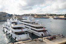 The Grand Harbour On Malta Lets To See The Luxury Yachts And Traditional Fishing Boats Entering The Three Old Knight's Towns - Senglea, Vittoriosa And Cospicua And The Capital City Of Valletta