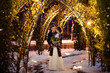 Beautiful wedding couples winter/Christmas wedding