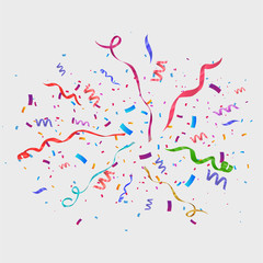 Aufkleber - Confetti isolated on transparent background. Festive vector illustration