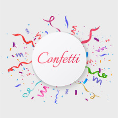Aufkleber - Confetti isolated on transparent background. Festive vector illustration