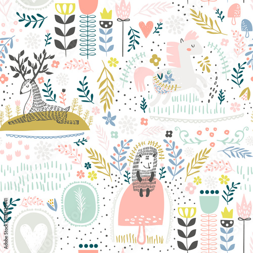 seamless-woodland-pattern-creative-height-detailed-background-perfect-for-kids-apparel-fabric-textile-nursery-decoration-wrapping-paper-vector-illustration