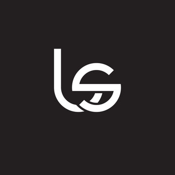 Initial lowercase letter ls, overlapping circle interlock logo, white color on black background