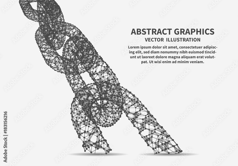 Digital chain, vector illustration. Network connections. Stock Vector ...