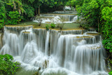Fototapeta Most - Huai-mae-kha-min waterfall, Beautiful waterwall in nationalpark of Kanchanaburi province, ThaiLand.