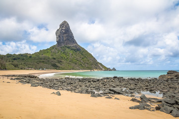 Sticker - Praia da Conceicao Beach and Morro do Pico - Fernando de Noronha, Pernambuco, Brazil