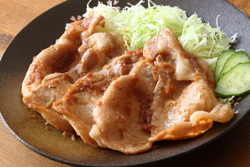 Poster - 豚肉の生姜焼き　Sauteed pork with ginger sauce