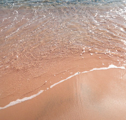 Canvas Print - wave on sandy beach