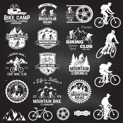 Wall Mural - mountain biking collection. vector illustration.