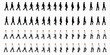 business man walk cycle sprite sheet, Animation frames, silhouette, Loop animation