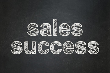 Marketing concept: text Sales Success on Black chalkboard background