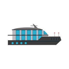 Canvas Print - Luxury yacht isolated icon vector illustration graphic design