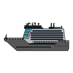 Wall Mural - Luxury cruise ship icon vector illustration graphic design