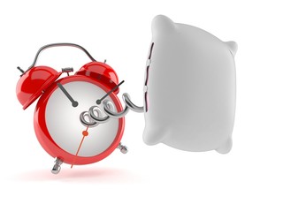 Canvas Print - Alarm clock with pillow