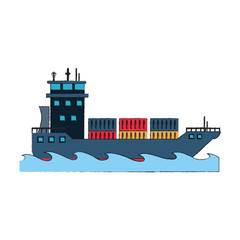 Wall Mural - Fishing ship isolated icon vector illustration graphic design